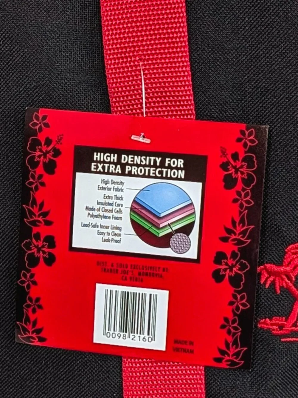 ❤️  Trader Joe’s large Black/Red Insulated Tote & TJ's Zippered Mini Bag